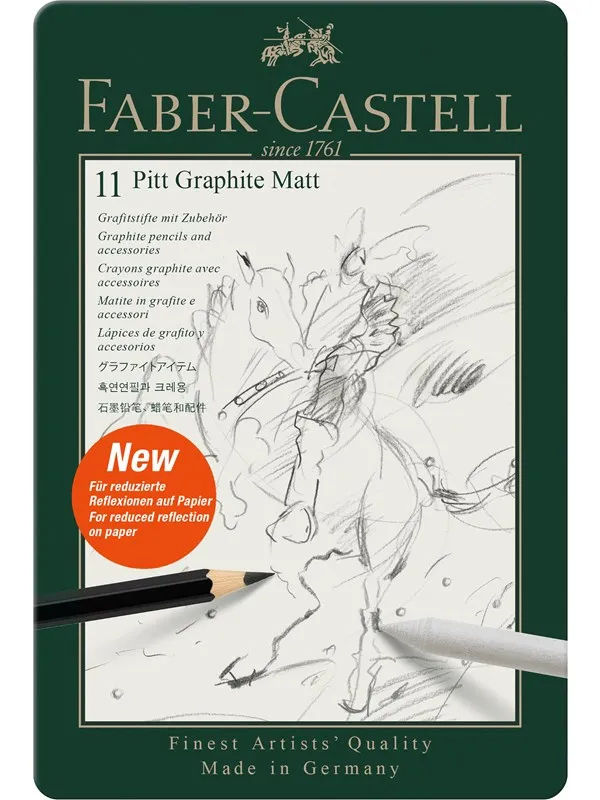 Faber-Castell Set Pitt Graphite Matt tin of 11