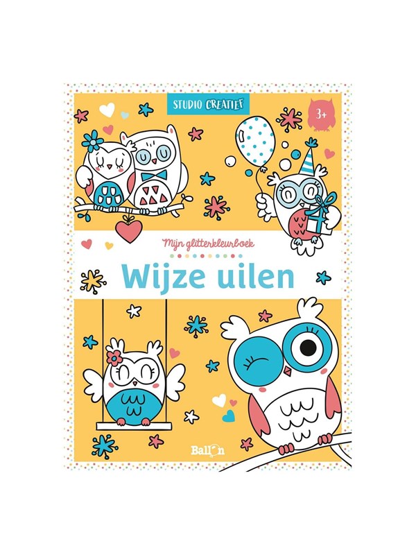 Wins Holland My Glitter Coloring Book Wise Owls