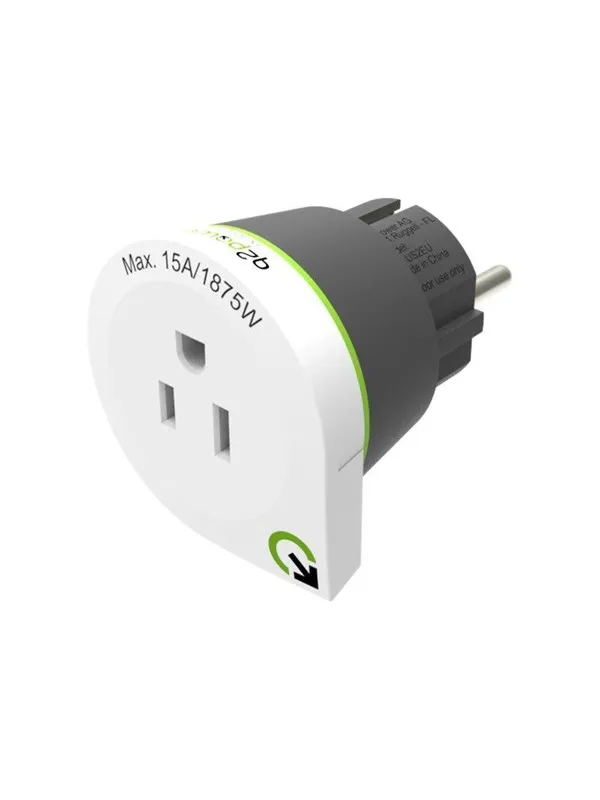 Q2Power USA to Europe - power connector adaptor - NEMA 5-15 to CEE 7/4
