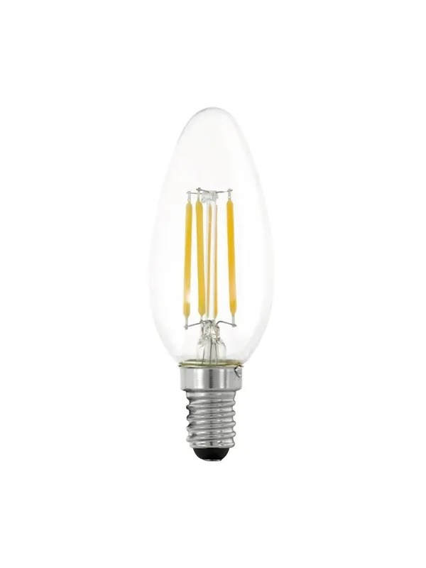 EGLO LED-lyspære C35 Candle 4.5W/827 470 lumen clear 3-step dimmable E14