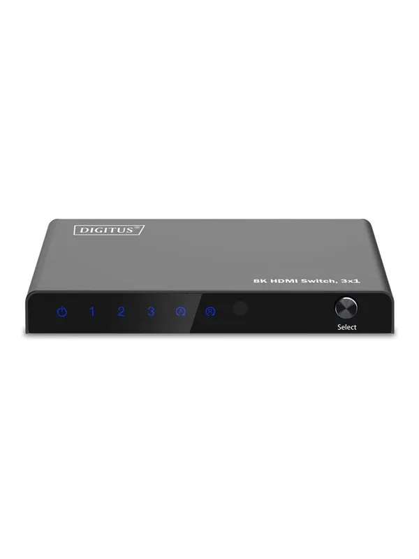 DIGITUS - video/audio switch - 8K 3x1 - 4 ports