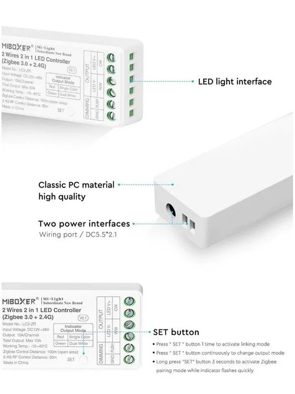 Miboxer LED Controller - CCT - Zigbee 3.0