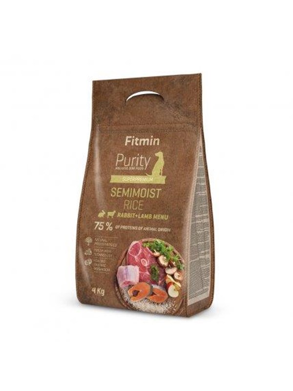 Fitmin Purity dog Rice Semimoist Rabbit & Lamb 4 kg