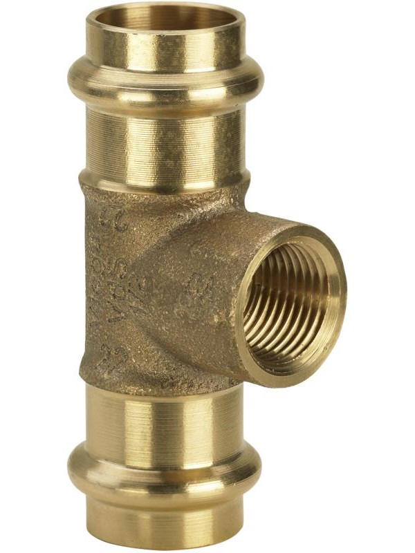 Viega Sanpress T-piece 28 x 1/2" x 28 mm gunmetal