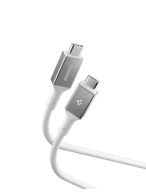 Spigen Essential 240W - USB-C <-> USB-C - 1.2m - Hvit