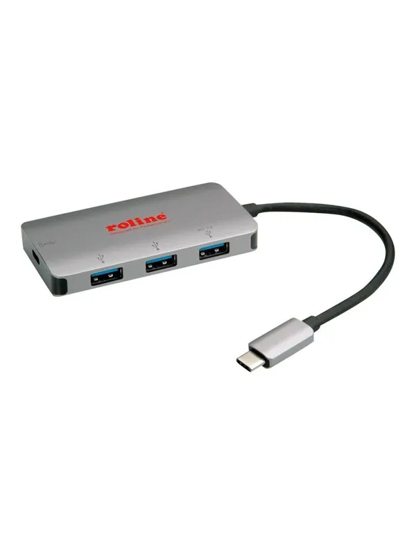 Roline - hub - 4 ports USB-hub - 4 porter - Sølv