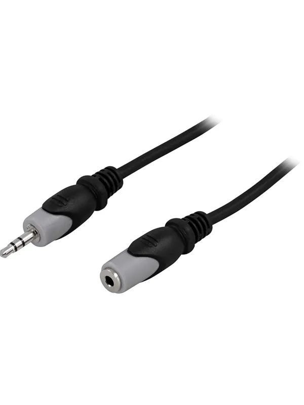 Deltaco 3.5mm male - 3.5mm female audio extension cable 3 m