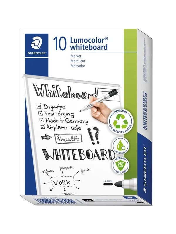 Staedtler Whiteboard marker Lumocolor.10 pcs Black