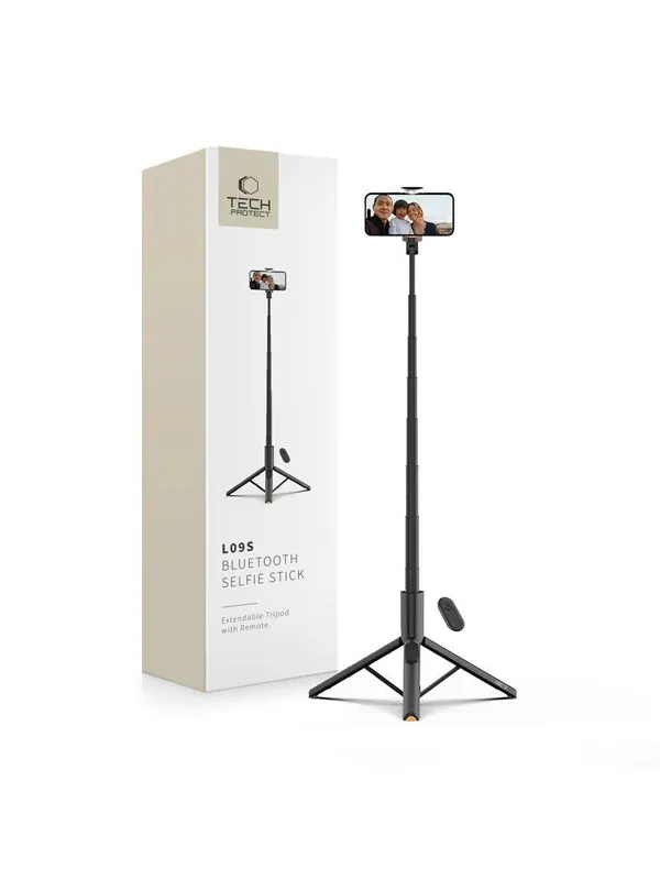 Tech-Protect Selfie Stick  L09S with Tripod - Black