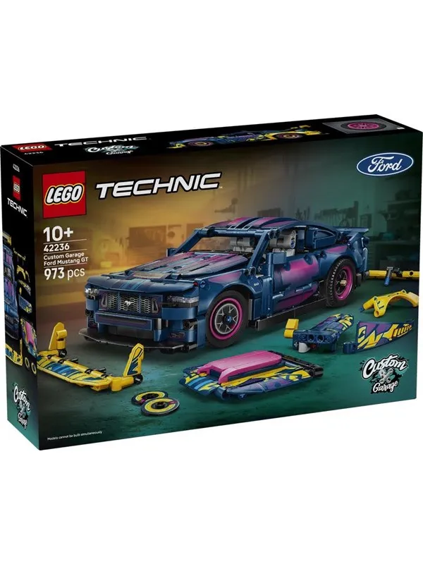 LEGO Technic 42236 ® Technic Custom Garage Ford Mustang GT Car - Customisable Building Toy - 42236