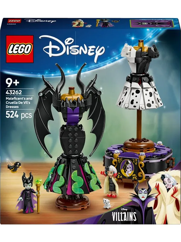 LEGO Disney 43262 Maleficents og Cruella De Vils kjoler