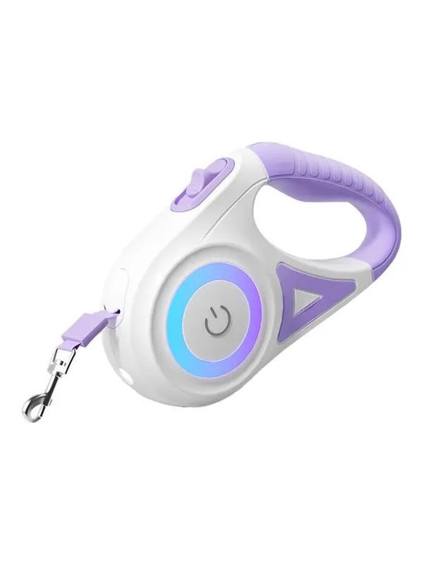 Rojeco Automatic Dog Leash with LED 5 m - Purple