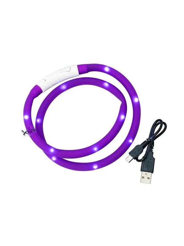 Dogman Flashing LED Collar Grey