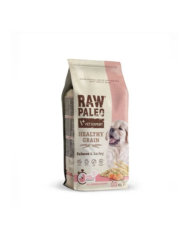 VetExpert Raw Paleo Healthy Grain Puppy Salmon and barley - dry dog food - 10 kg