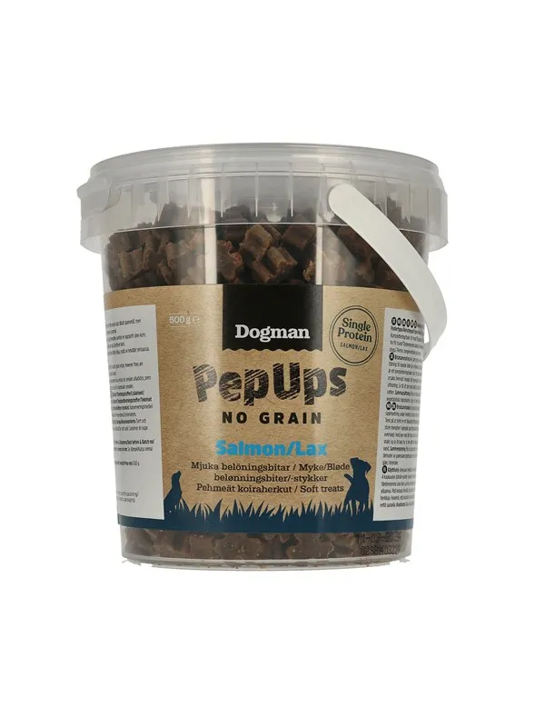 Dogman PepUps No Grain Lakse Hundegodbiter 500g