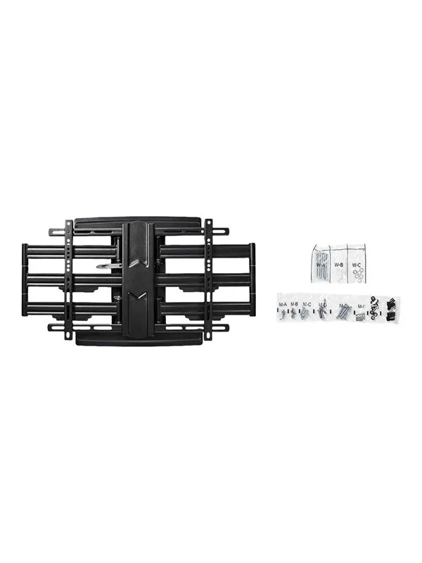 Nedis TVWM6551BK bracket - full-motion - for TV - black - Max 70 kg - recommended for 80"