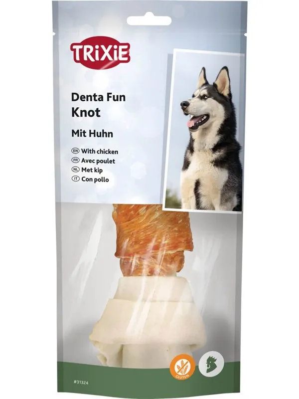 Trixie Denta Fun Kyllinginnpakket Råhudsknute 18cm 120g