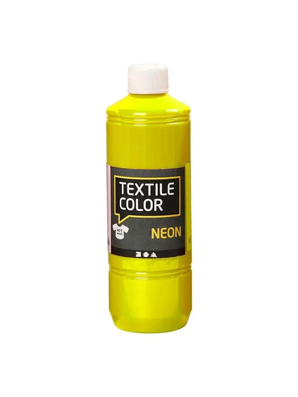 Creativ Company Textile Color Semi-opaque Textile Paint - Neon Yellow 500ml
