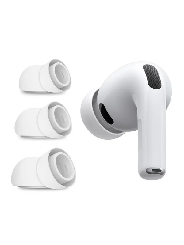 Tech-Protect Ear Tips for AirPods Pro 3 in sizes S / M / L 3-pack - white