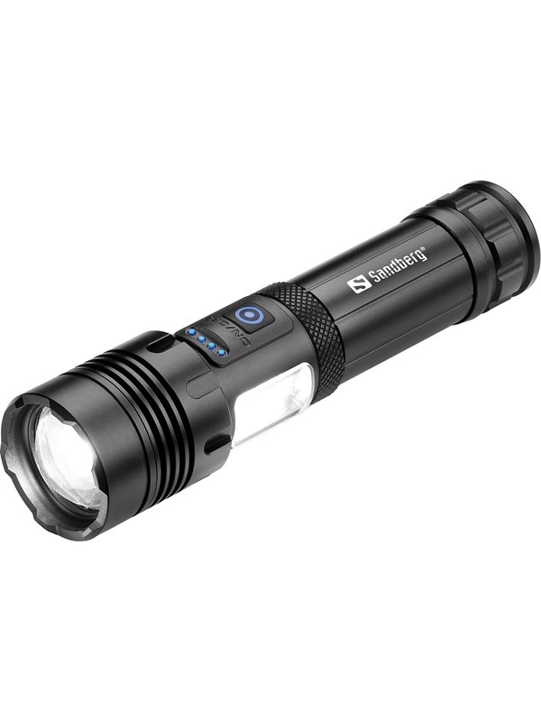 Sandberg Survivor 7-in-1 Torch Powerbank 5000 Nødlader - Svart - 5000 mAh