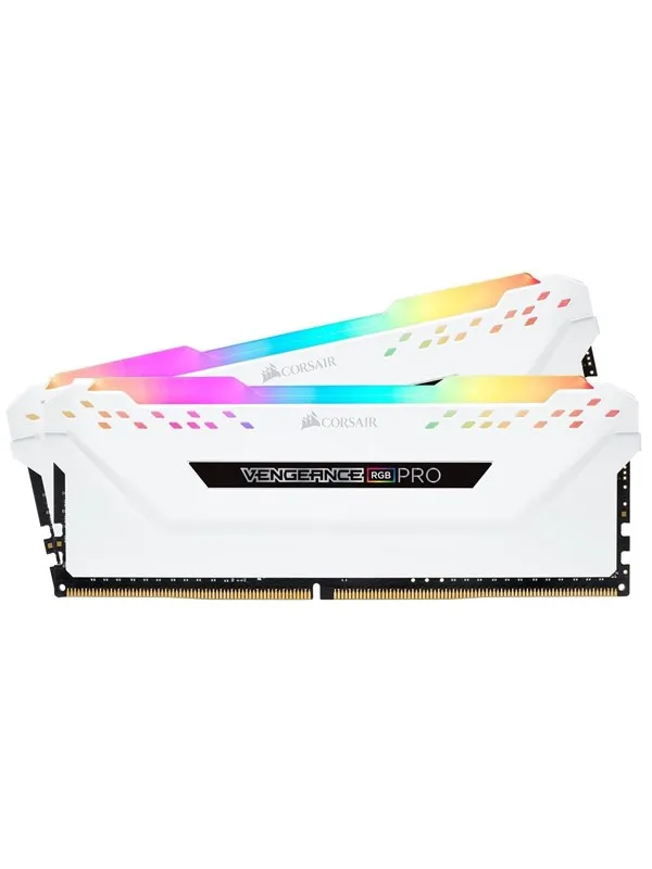 Corsair Vengeance RGB PRO DDR4-3200 - 16GB - CL16 - Dual Channel (2 pcs) - Intel XMP - Hvit med RGB
