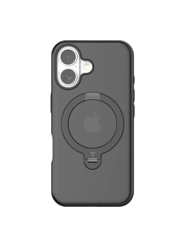 Torras Ostand Spin Case for iPhone 16 Plus (Black)