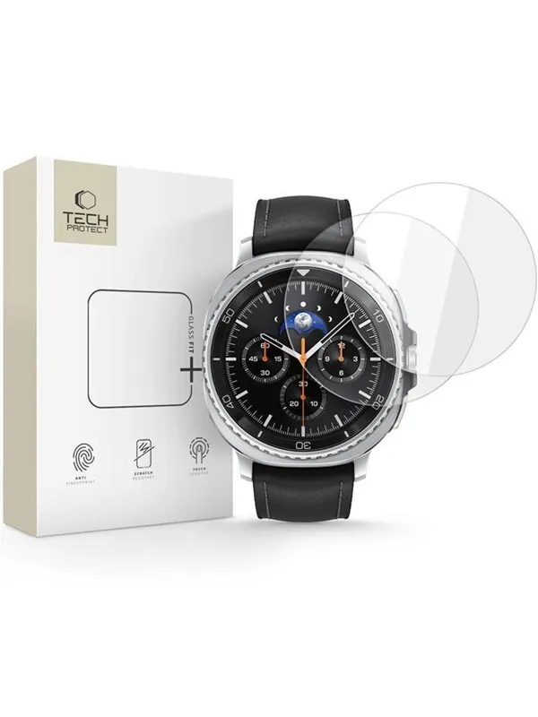 Tech-Protect Glass Fit+ 2-pack Tempered Glass for Samsung Galaxy Watch 8 Classic 46mm - Clear