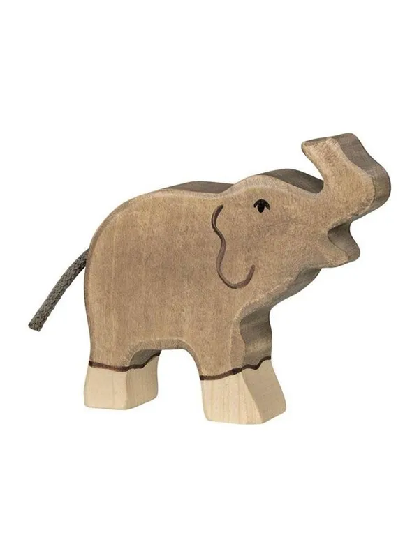 Joueco - Holztiger Wooden Elephant Small Trunk Up