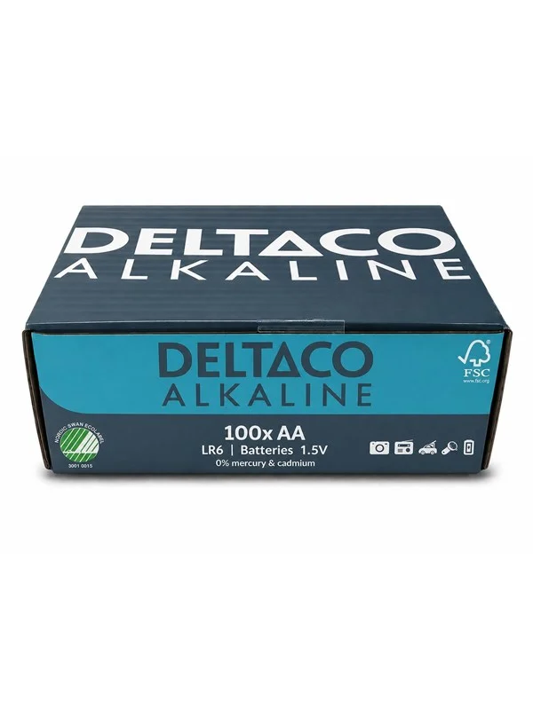 Deltaco AA alkaline (100-Pack)