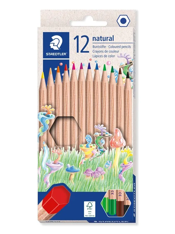 Staedtler Col. pencil natural 12pc   FSC 100%