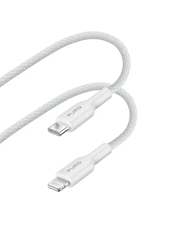 Puro Fabrik USB-C - Lightning Cable with MFI 1.2m - White