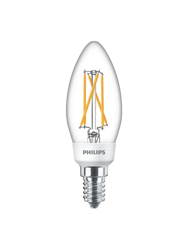 Philips LED-lyspære Classic Candle SceneSwitch 5W/822-827 (40W) Clear E14