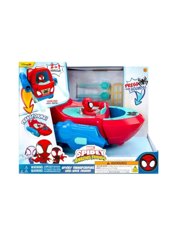 Spidey and His Amazing Friends Spidey Transforming Web-wave Cruiser