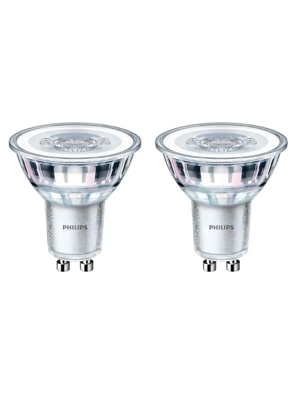 Philips LED-lyspære Classic Spot 4.6W/827 (50W) 36° 2-pack GU10