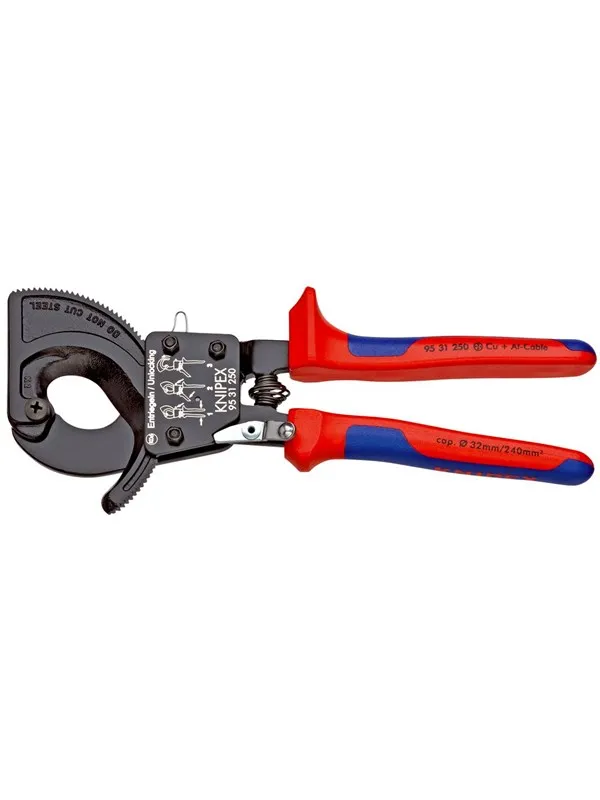 KNIPEX Kabelkutter, (Skralleprinsipp)
