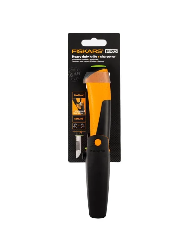 Fiskars Heavy Duty Knife with sharpener