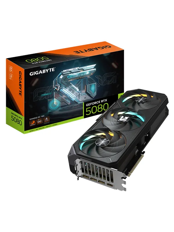 GIGABYTE GeForce RTX 5080 GAMING OC - 16GB GDDR7 RAM - Grafikkort