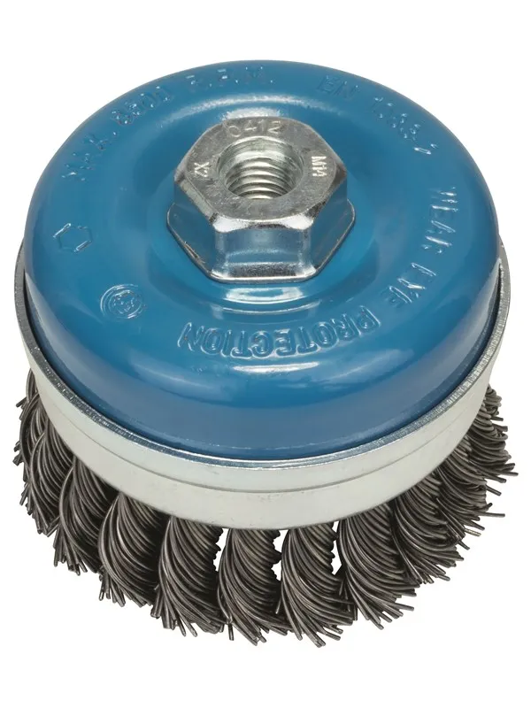 Bosch Koppbørste, vridd, 90, stål 90 mm, 0,8 mm, M14