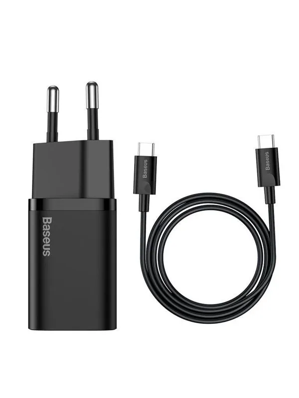 Baseus Super Si Quick Charger 1C 25W with USB-C cable for USB-C 1m (black)