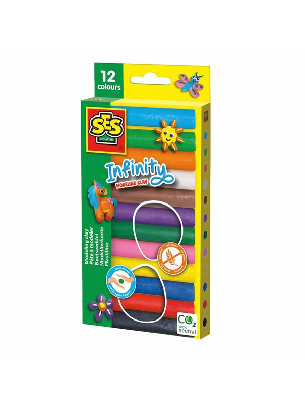 SES Creative infinity Modeling Clay - 12 Pack (180Gr)