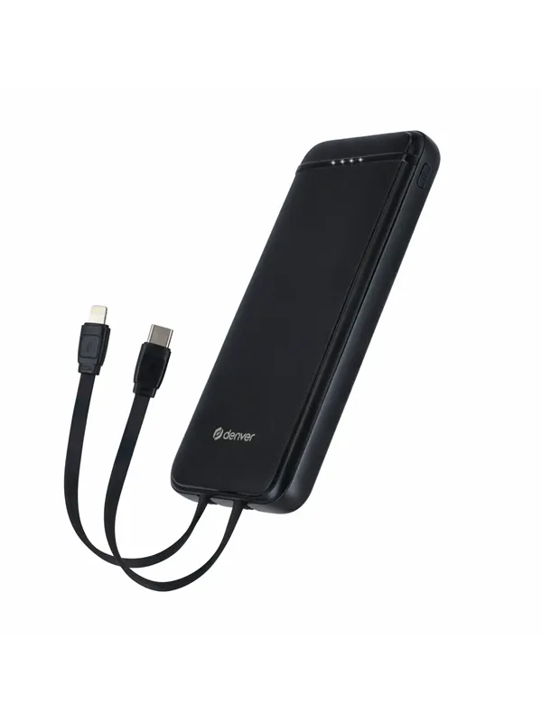 DENVER PBS-10010B - Powerbank 10000mAh with USB-A output - Black Nødlader - Svart - 10000 mAh