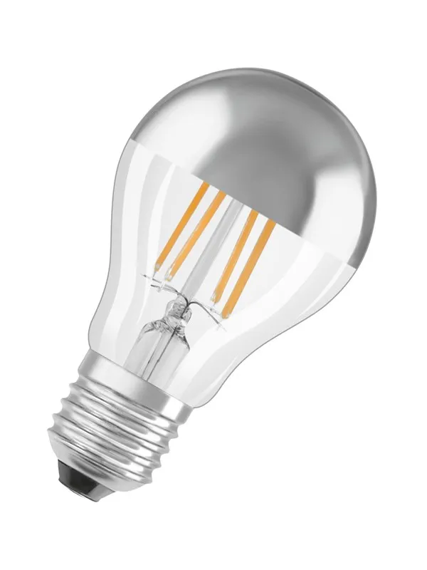 Osram LED-lyspære Standard 6.5W/827 (50W) Clear Mirror E27