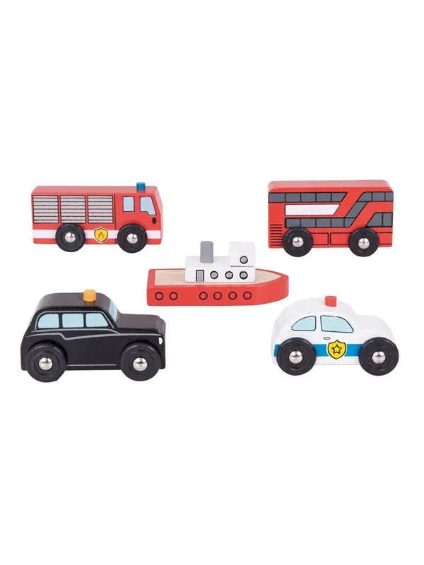 Bigjigs Wooden Vehicles 5pcs.