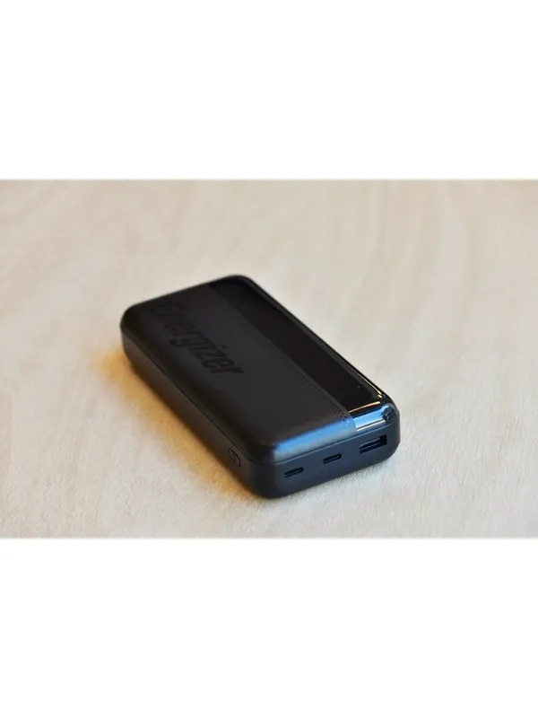 Energizer 20K Powerbank - 15W (2xUSB-C + USB-A) Nødlader - Svart - 20000 mAh