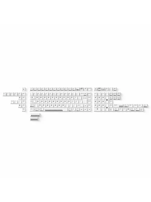 Keychron PBT Full Keycap Set Classic Piano - Tastehetter - Nordisk - Hvit