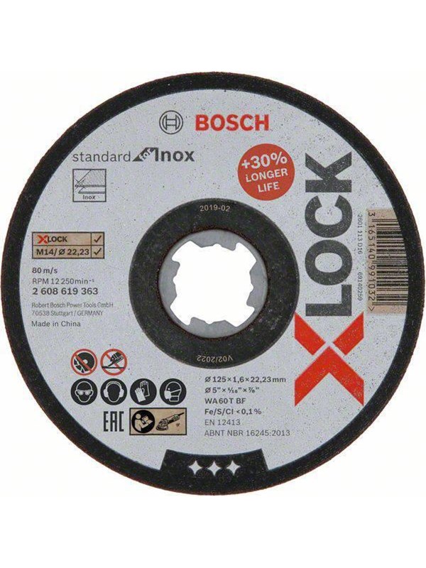 Bosch Cutting disc  X-LOCK 125 x 1.6 mm