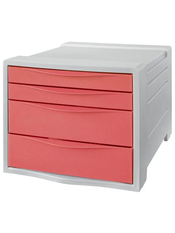Esselte  Colour'Breeze Drawer Cabinet 4 drawers Coral