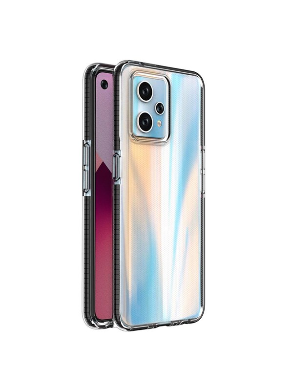 Hurtel Spring Case for Realme 9 Pro+ / Realme 9 Silicone Cover with Frame Black