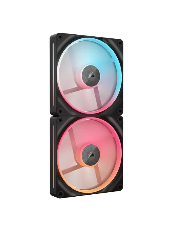 Corsair iCUE LINK LX140-R 2-pack - Kabinettvifte - 140mm - Svart med RGB LED-lys - 38 dBA