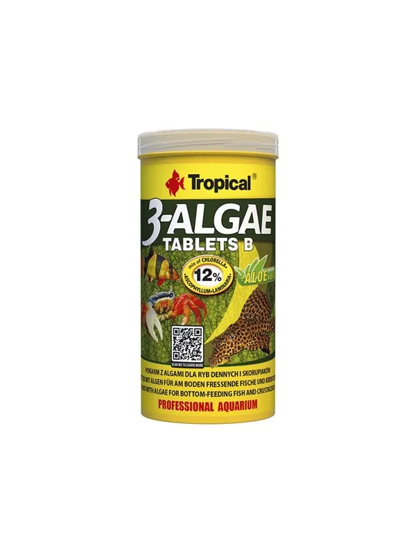 Tropical 3-Algae Tablets B 250 ml. / 150 g. ca. 830 stk.